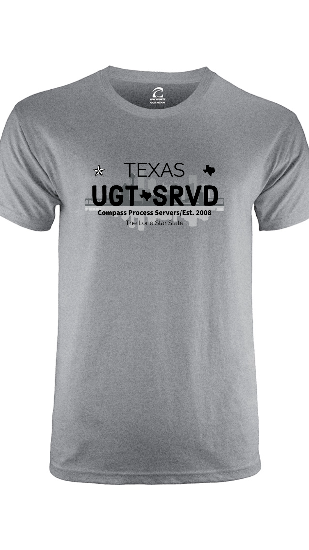 Dallas Cities Collection Short Sleeve T-Shirt FRONT DESIGN